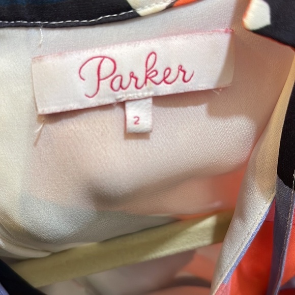 Parker Silk Abstract Mini Dress 2 - Picture 5 of 7